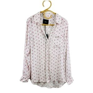 Rails Floral button down blouse NWT
